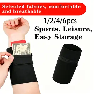 Outdoor Sports Wrist Bag, High Elasticity Unisex Cycling Fitness Arm Bag, Breathable Running Wristband, Multi-Functional Travel Storage Bag