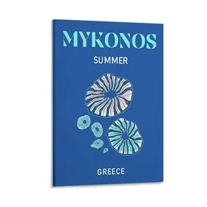 Preppy Travel Posters, Colorful Abstract Aesthetic Prints, Minimalist Decor for Teen Girls' College Dorm Room Canvas Poster Bedroom Decor Sports Landscape Office Room Decor Gift Frames Ornaments Wall Decoration Artistic Photo