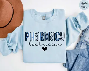 Groovy Pharm Tech T-Shirt / Sweatshirt / Hoodie , Pharm Tech Shirt, Pharmacy Technician ,  Pharmacy Tech t-shirt Cotton Fabric Womenswear
