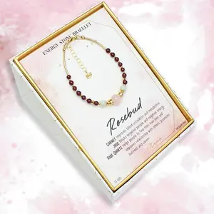 Rosebud Bracelet | Made with Garnet, Jade, and Rose Quartz