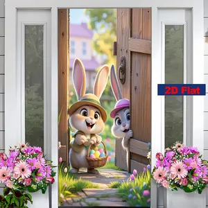 Easter Banner Decoration, Durable Polyester Easter Decorations, Perfect for Classroom & Home Use, Easy Installation Party Supplies