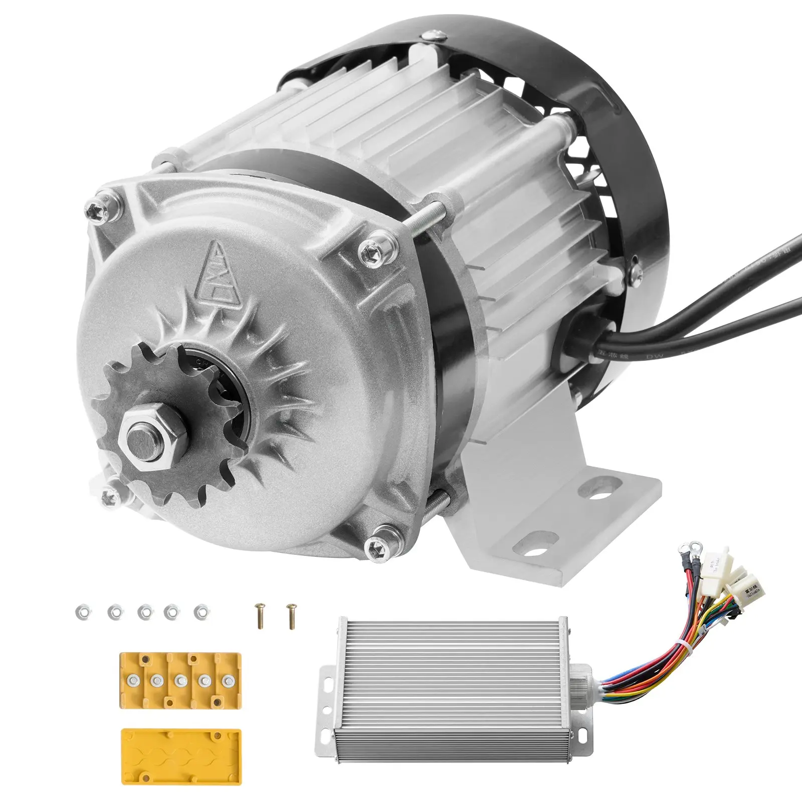 VEVOR 500W Electric Brushless DC Motor Kit - 48V 2700rpm Motor with Upgraded Speed Controller for Go Karts E-Bike Motorcycle Scooter