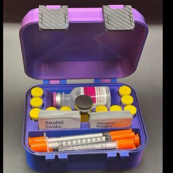 Coolpeps Peptide Storage Case - Airtight Organizer for Vials, Universal BAC Insert, & Alcohol Pads