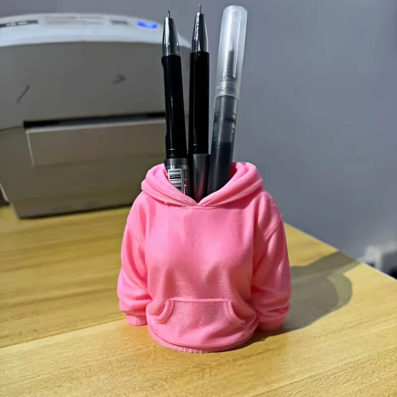 Easter | Creative hooded sweater Pen Holder For Desk! Red/orange/white/pink/yellow/green/sky blue multicolor optional, can hold pens, stationery, placed on the desk is both a storage bucket, Desk Organizer, Desk Accessory and an ornament!