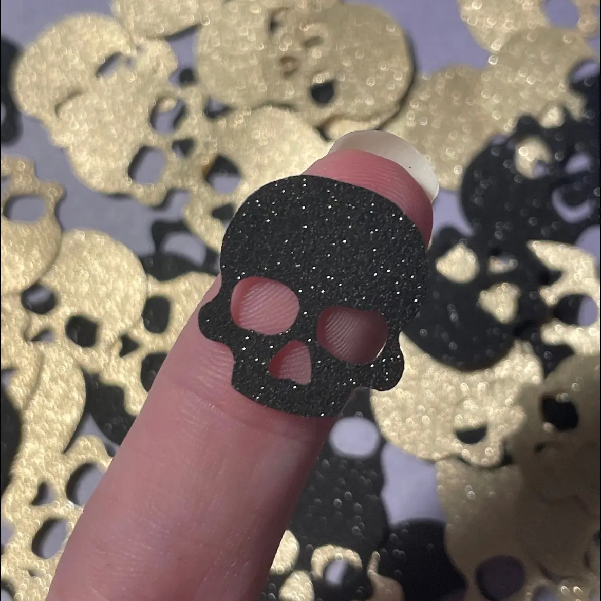 Shimmery Skull Shaped Confetti - Multiple Colors