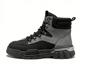 Men's Outdoor Hiking Boots - Reinforced Toe Cap Boots for Trekking & sneaker athletic shoe student youth