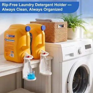 Effortless & Convenient Laundry Detergent Dispenser Stand - Upgraded Nozzle, Anti-Drip Catch Tray, and Easy-Access Switch Design; A Tidy Liquid Storage Solution for the Laundry Room