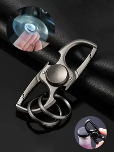 Finger Spinner Keychain, Anti-Anxiety Stress Relief Finger Gyro, Car Key Ring Opener, Multifunctional Fidget Keychain Accessory for Men