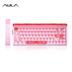 Aula Hero 68xs Triple-Mode Magnetic Axis Keyboard, 68 Keys, Dual 8k Return Rate, ARGB Cool Backlight, Neon Light Box, Cyber Hollow Design, Compatible With Windows/Mac System, Suitable For Professional E-sports Games Office.