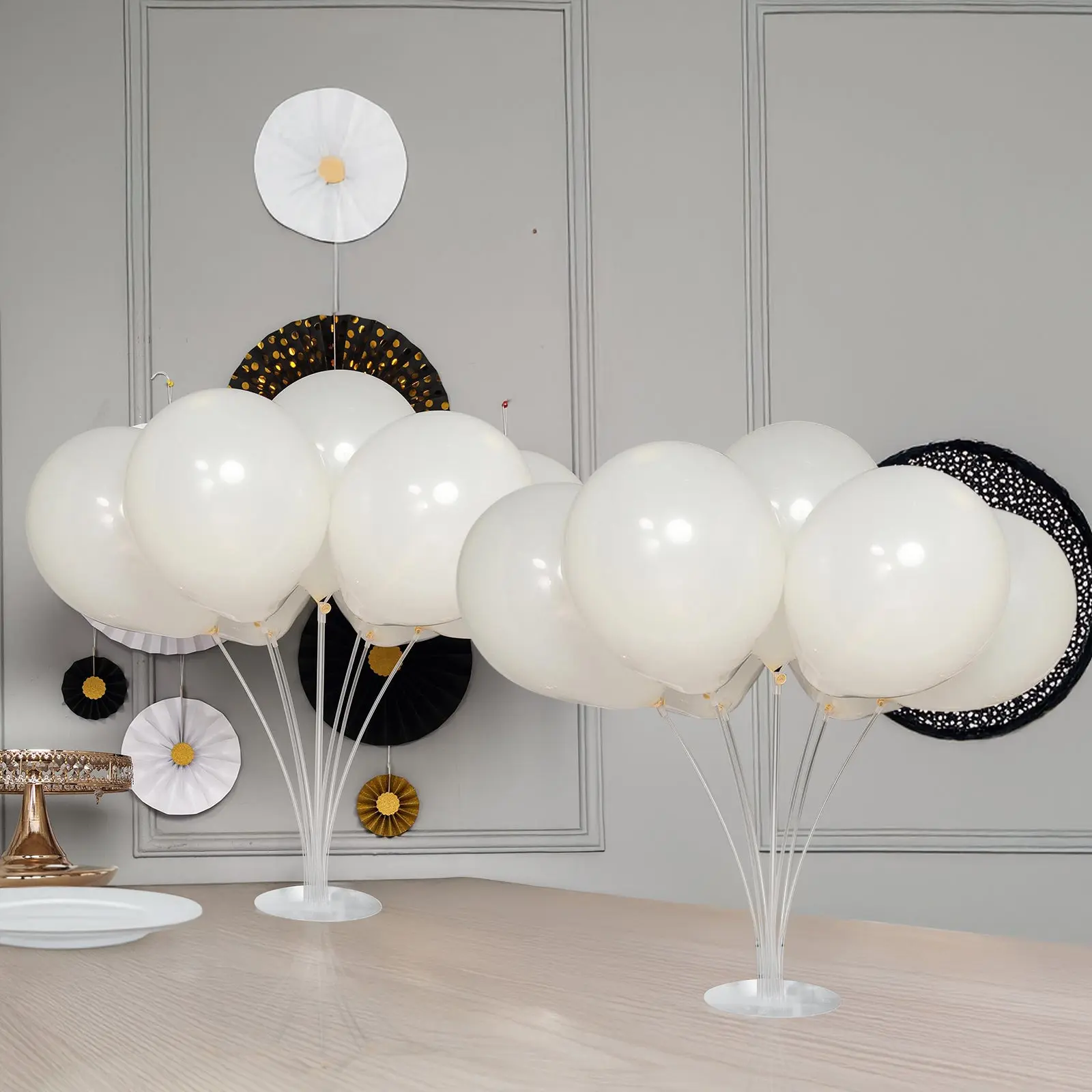 2 Pack Clear Table Top Balloon Stand Stick Kit, Balloon Centerpieces Holder - 30"