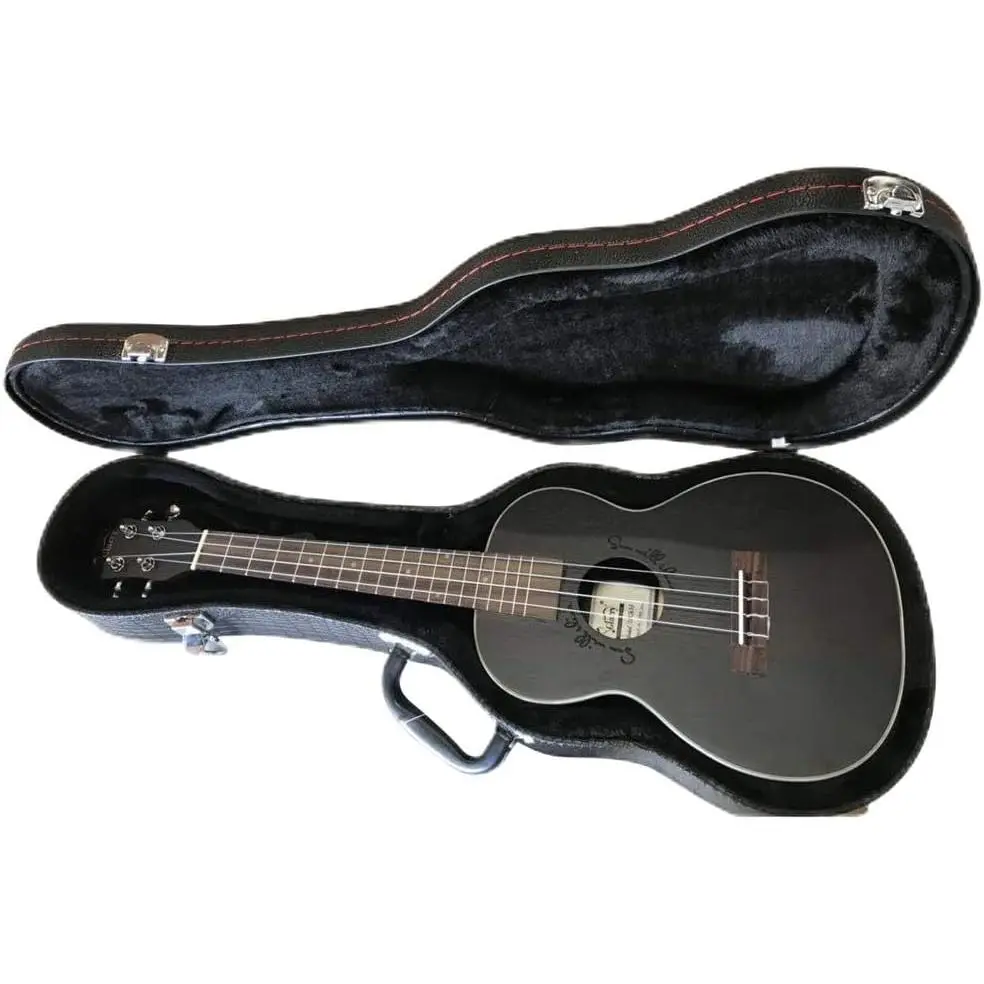 Glarry 26-Inch Python Pattern Leather Tenor Ukulele Case - Portable, Handy, Plush Storage Accessory with Protection for Ukulele Lovers, Accessories