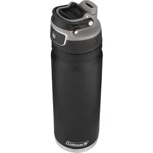 Coleman Freeflow Autoseal Stainless Steal Water Bottle, 24Oz, Black Coleman
