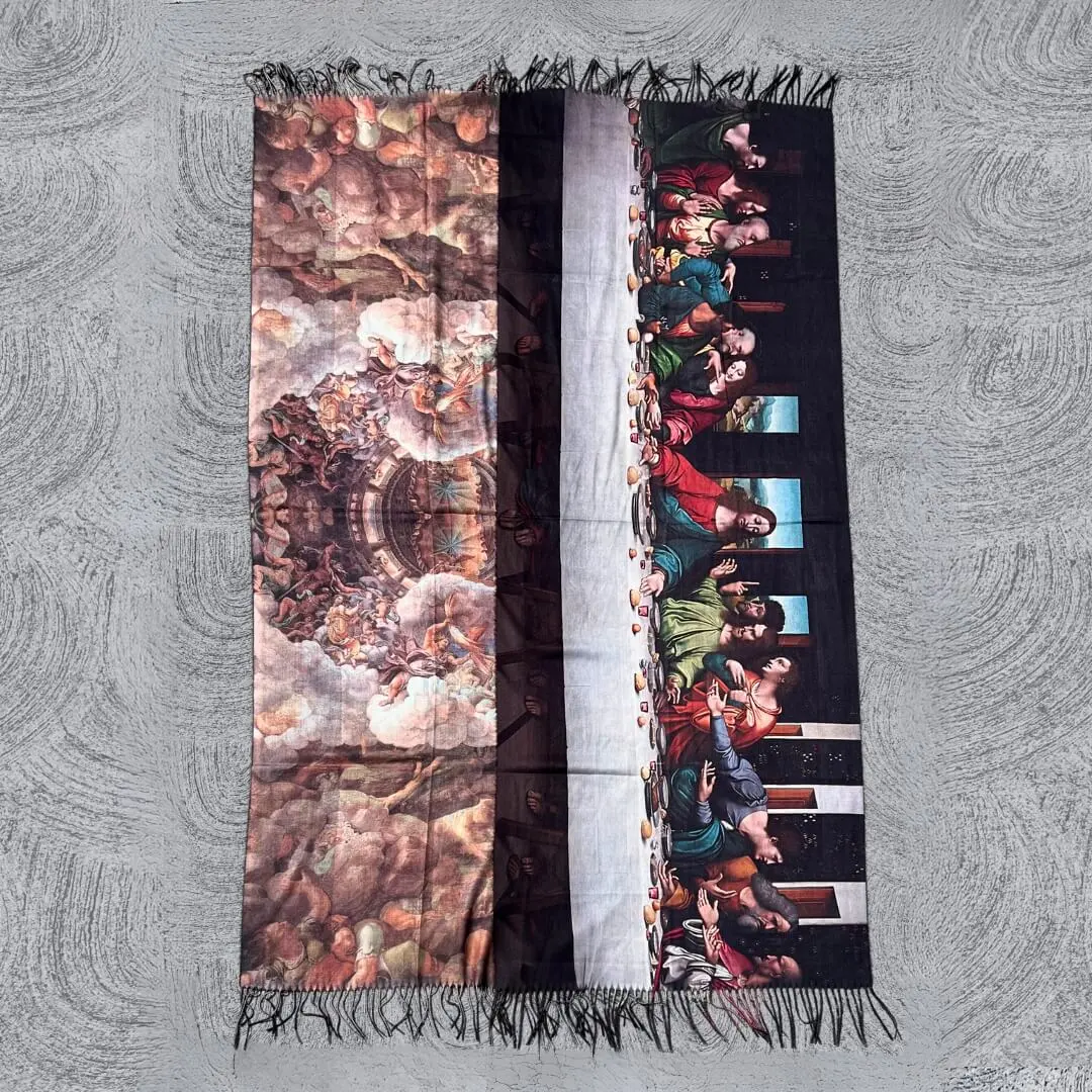 "THE LAST SUPPER" - REVERSIBLE PASHMINA