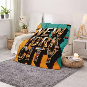 New York City Printed Fleece Blanket Cozy Throw for Home Living Room Bedroom Use Perfect Gift for Adults Teens Urban Lifestyle Enthusiasts Suitable for Christmas Thanksgiving Black Friday Cyber Monday Holiday Season and Birthday Presents