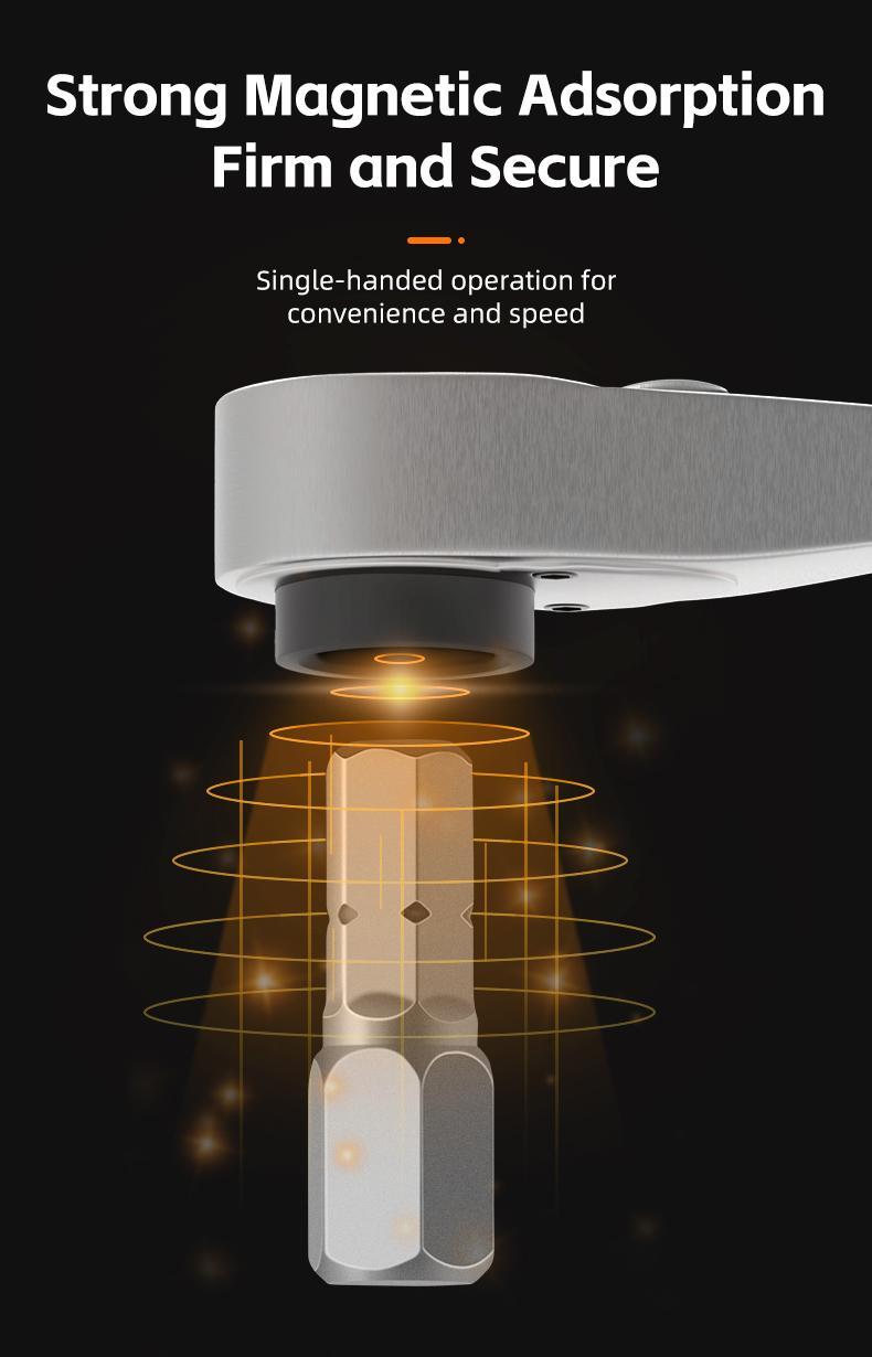 ROCKBROS 72-Tooth Ratchet Wrench Tool Set 2.5-8mm Allen Hex Torx Sockets for Road Mountain Bike Maintenance Detachable Design Easy Carry