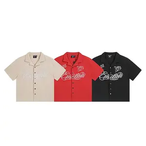 MIXED EMOTION Waffle-Knit Embroidered Unisex T-Shirt & Shorts Set Pure Cotton American Streetwear Short Sleeve Y2K Vintage Trend Memorial Day Fathers Day Outfit Tee Embroidery