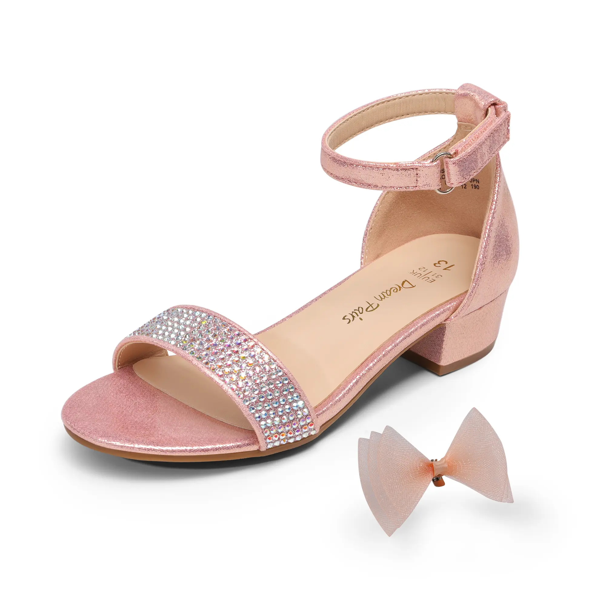 DREAM PAIRS Girls' Fashionable Low-Heel Holiday Dress Sandals, Size 3 Child Footwear, Holiday Sandals, Fashionable Sandals