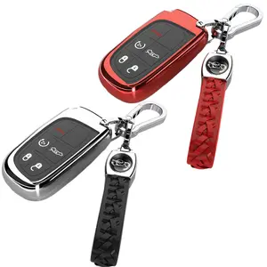 for Dodge Key Fob Cover 5 Button TPU Remote Key Case for Dodge for Jeep Grand Cherokee