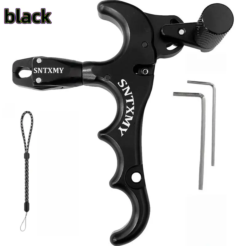 FathersDayGift,Aluminum 360° Rotating Archery Thumb Release Trigger - Aluminum Material Release Aid with Precision Aim for Professional Compound Bow Enthusiasts
