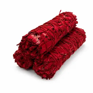 Dragon's Blood Sage Smudge Sticks with Smudge Guide, 3-Pack