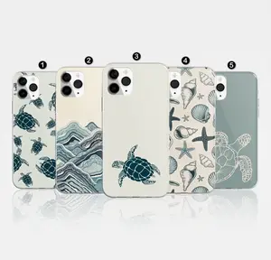 Sea Turtle Phone Case_ Ocean Waves, Coral Reef Art iPhone 17 Pro Max, 16e, 15, 14, 12, 11