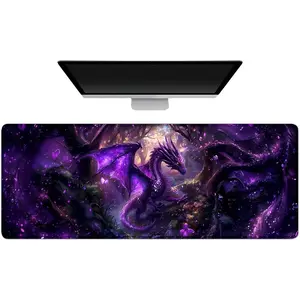 Gaming  Pad Large Desk Mat Extended Keyboard  Pad Mousepad with Non-Slip Base and Stitched   Mat Desk Pad  Pads for Desk  Office Gaming Drogan