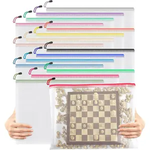 Zipper Bags, Mesh Zipper Document Pouch for Organizing, Storage Bags with Zipper for Board Game, Puzzles, Sewing Project, Travel Supplies