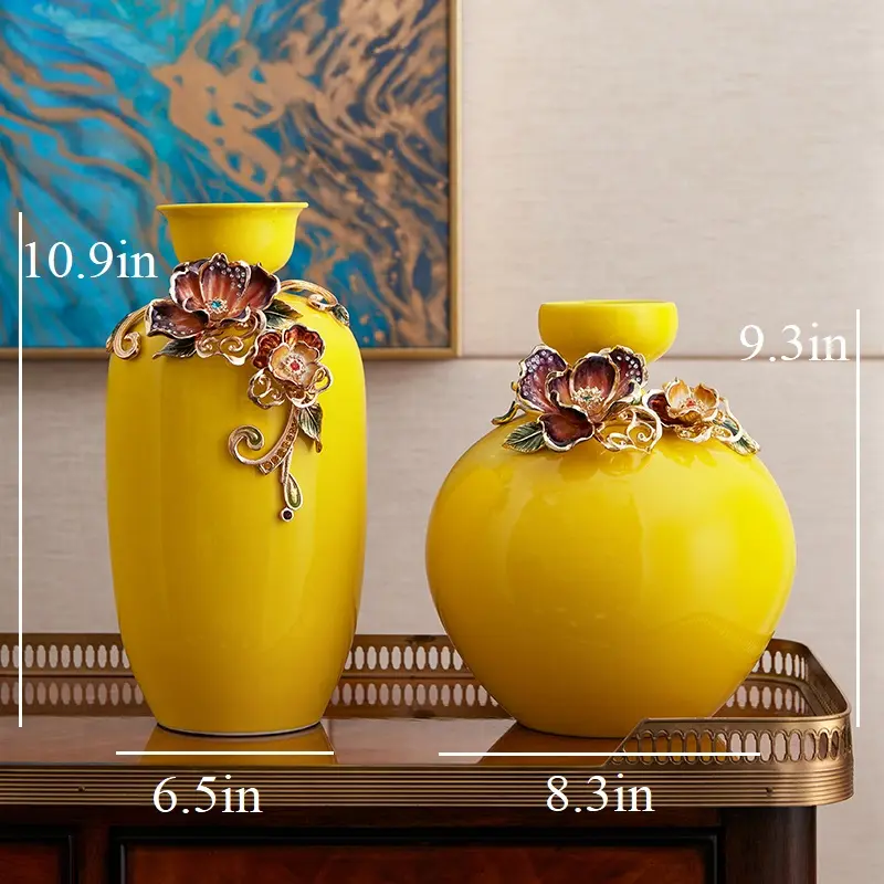 Luxury Vase [Pleasure-B Series], Decorative Vase, Modern Vase, Original Exquisite Vase, Vase with Enamel Decoration