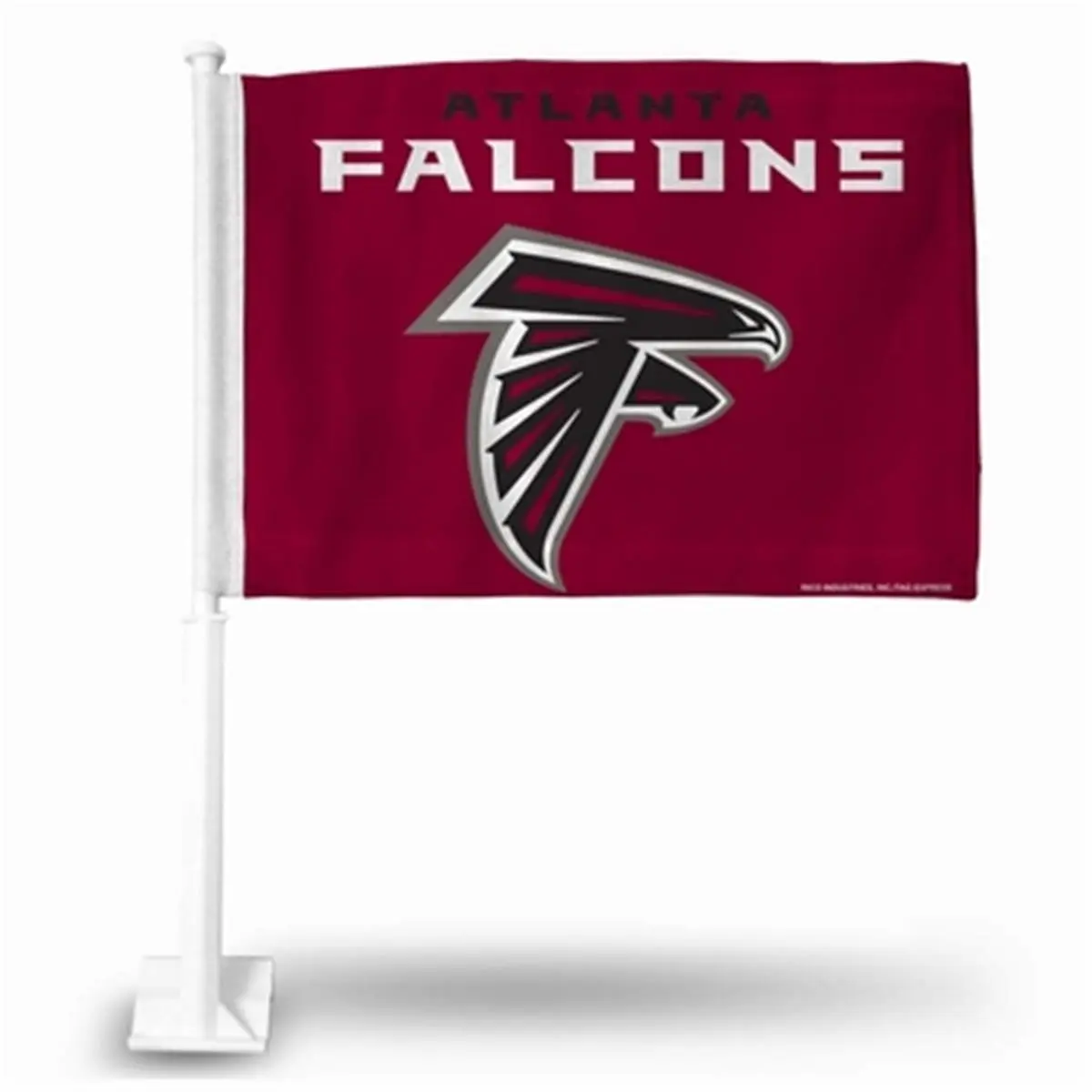 212 MAIN Durable Mountable Double-Sided Red Acrylic Car Window Flag with Team Logos - Festive Party Banner for Fans, All Ages Home & Room Decor