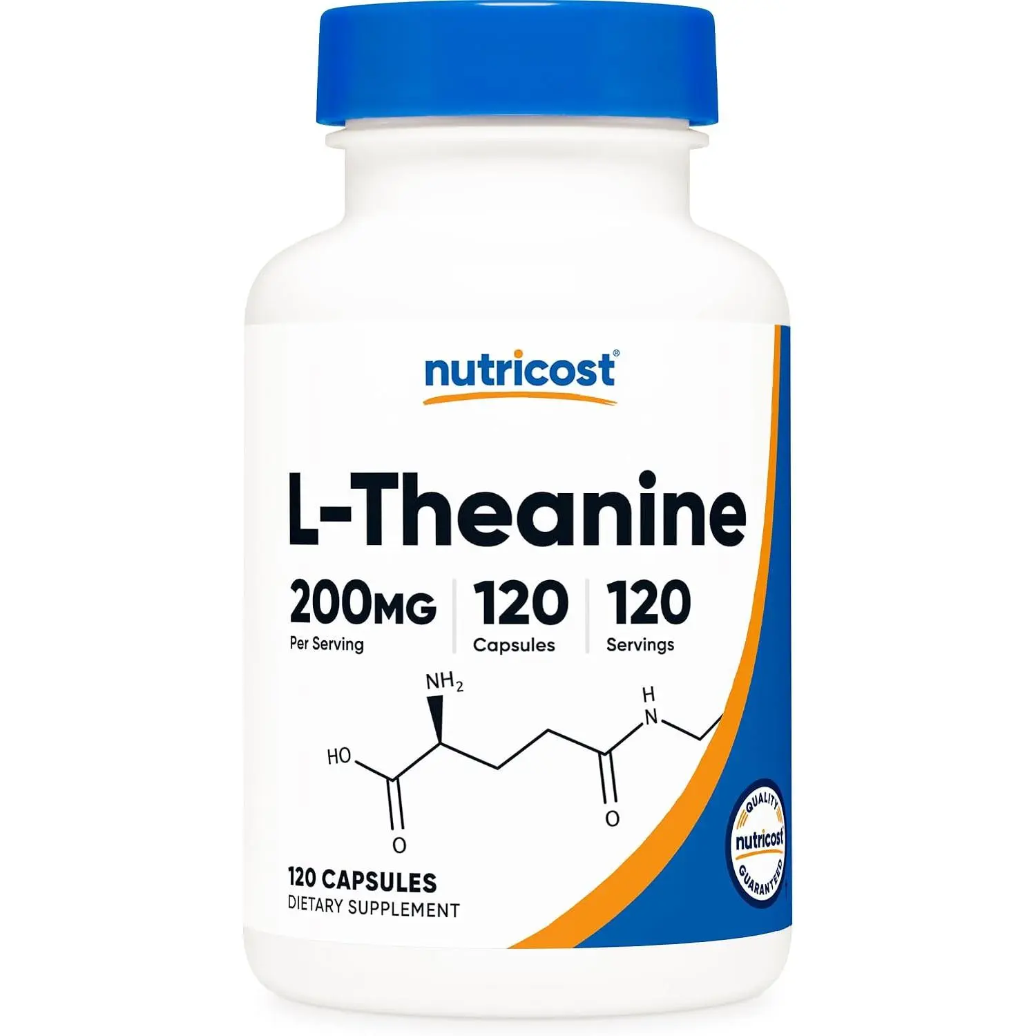 Nutricost L-Theanine 200mg, 120 Capsules, Double Strength, Gluten Free | GMO-Free