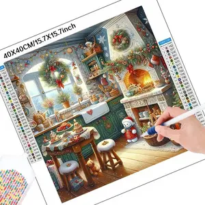 Kitchen Pattern DIY Diamond Arts Colorful Painting Kit without Frame, 5D Diamond Arts Colorful Painting Kit, DIY Wall Art Decor for Home, Handicraft