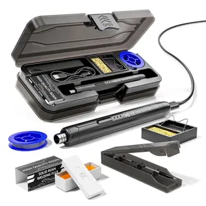 USB/battery Soldering Iron, Adjustable Temperature Control, Rosin Included, Holder & Storage Box, Essential Tool for DIY Projects