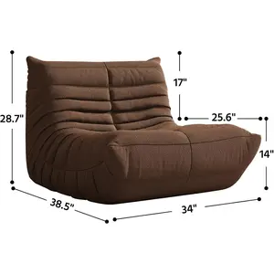 Bean Bag Chair, Fireside Chair, Large Bean Bag Chair for Adults, Bean Bag Chairs for Teens with High-Resilience Foam, Non-Slip Base Floor Lounge Sofa,Living Room (Coffee, Single)