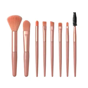 Makeup Brushes,Makeup Brush Set Mini, 8 PCS Travel Make Up Brush Kit,Cosmetic Brushes for Face Foundation Blush Eye Shadow (Green)