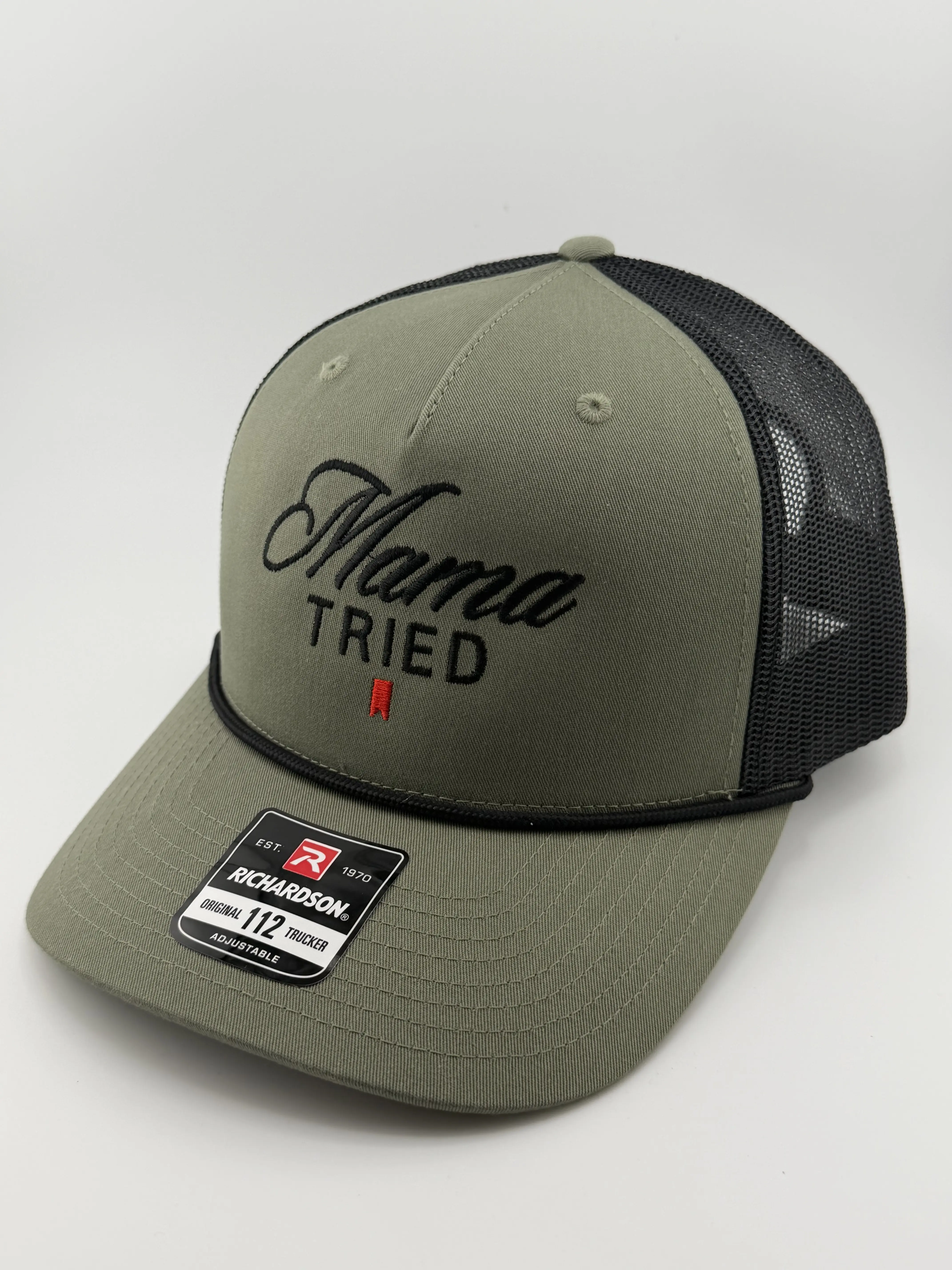 MAMA TRIED Richardson 112 Embroidered Logo Trucker Cap - Cool Hats Brand, Everyday Wear, Outlaw Vibe Fashion Accessory