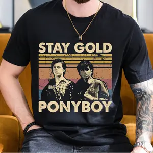 Stay Gold Ponyboy Retro T Shirt, Shirt for Dad, The Outsiders Movie Inspired Tee, michael curtis, johnny cade, ralph macchio, ponyboy curtis, Dad Shirt, Fathers Day 2025 Gift