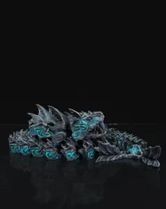 Articulated Sea Serpent – Poseable Nordic Dragon Figure for RPG Display or Fantasy Decor