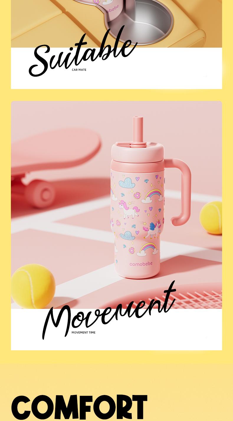 【COMOBEBE】24oz Stainless Steel Whale Fountain Tumbler with Handle – Two Lids, Spill-Proof, Dishwasher Safe, Cute & Perfect for Teens, and Adults Water Bottles Sturdy Drinkware Flasks 【COMOBEBE】24oz Stainless Steel Whale Fountain Tumbler with Handle – Two Lids, Spill-Proof, Dishwasher Safe, Cute & Perfect for Teens, and Adults Water Bottles Sturdy Drinkware Flasks