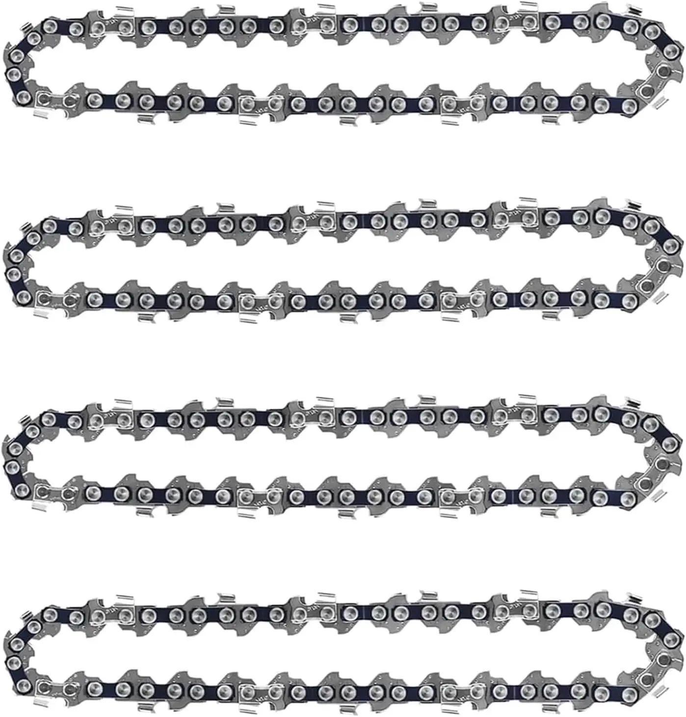 4 Pack 8 Inch Chainsaw Chains Replacement 1/4" Pitch  Drive Links .043" Gauge for Mini Cordless Electric Chain