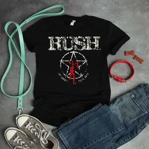 Power Trio Combination Band Red Black Logo Retro T-Shirt