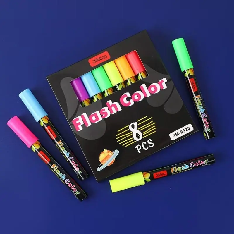 Erasable Liquid Chalk Markers, Water-Based Dustless Fluorescent Pens, Ideal for LED Board, Blackboard, Acrylic Drawing, New Condition