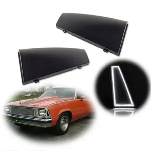 2pcs Smoke White LED Front Side Marker lamps Light For 1980 1981 Chevrolet El Camino Malibu,Replace OEM 915247 & 915248