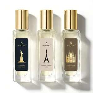 Maytime Summer Scented Journeys 3-Piece Unisex Fragrance Set (3×30ml) – Voyages Olfactifs Collection, Long-Lasting Eau de Parfum for Work, Dates & Nights, Woody Spicy & Fougere Scents Inspired by New York, Paris & Milano