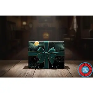 Starry Musical Night Wrapping Paper: Moon, Clouds & Music Notes