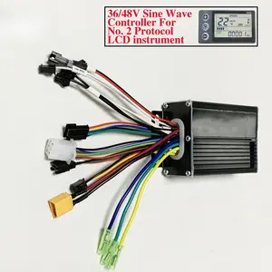24V/36V/48V Sine Wave Brushless Motor Controller 350W 500W 20A for S866 V889 No. 2 Protocol LCD Instrument E-bicycle Scooter