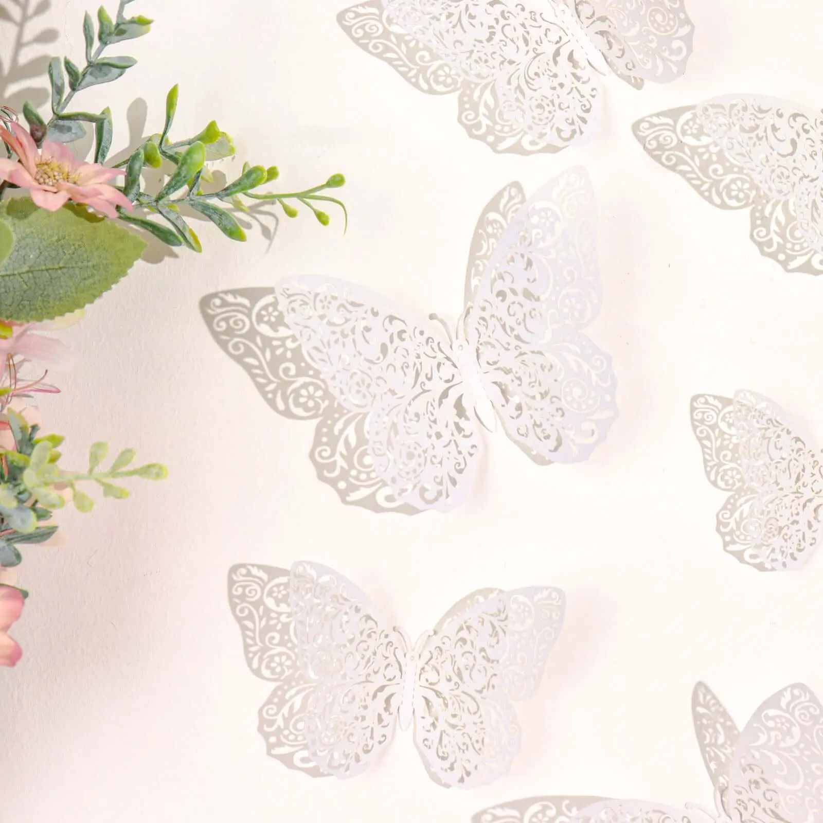 12-Pack Irregular 3D Butterfly Wall Decals, Reusable DIY Removable Decorative Stickers, Tiles Sticker for Fridge Decor & White Cake Decorations, Eye-Catching Home Decor Supplies