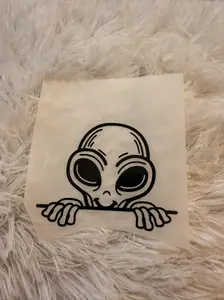 Peek A Boo Alien Car Decal