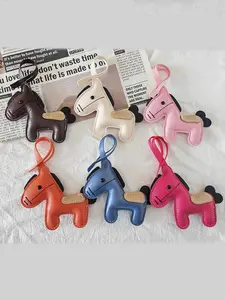 Cute Pu Leather Pony Keychain Accessory, Keychain Kawaii, Multiple Pony Colors, Car Keychain, Small Gift Keychain, Backpack Pendant, Car Couple Bag Pendant, Pony Pendant, Keychain For Bags