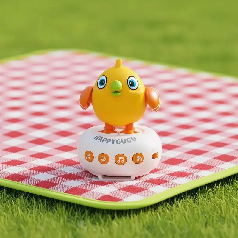 Smart Interactive Chick Wrist Toy Mini Size AI Response Music Whistle Portable Play for Kids Outdoor Activity Gifts