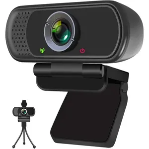Full HD 1080P Webcam with Privacy Shutter and Tripod, Pro Streaming Web Camera with Microphone, Widescreen USB Computer Camera For Laptop And Desktop